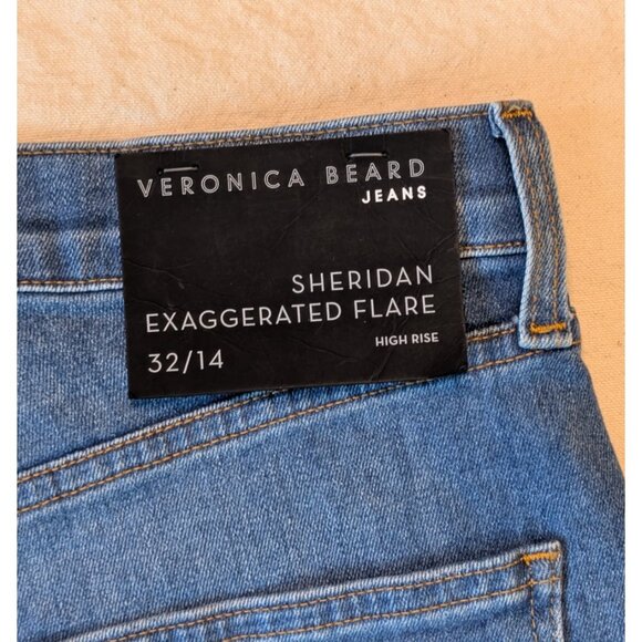 Veronica Beard Jeans Sheridan Bell Bottom Button Fly Denim Size 32 NWT USA Made - Picture 9 of 11